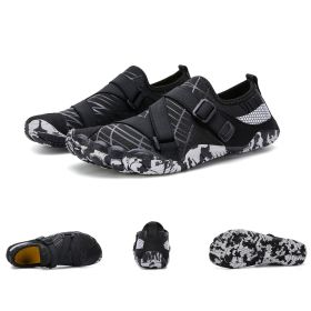 Fitness Yoga Outdoor Large Size Hiking Shoes (Option: A026 black-46)